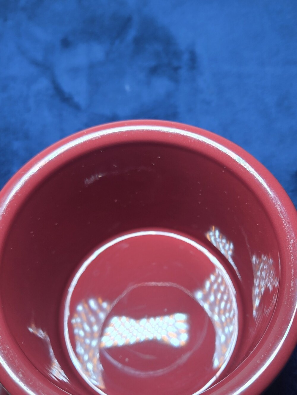 Longaberger Pottery Woven Traditions Salt Crock with Lid Paprika Red 1 Pint USA - Picture 5 of 5